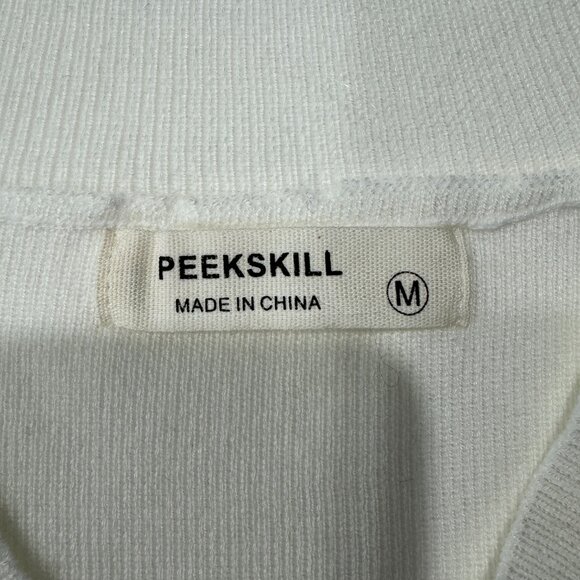 NEW Cherry Embroidered Knit Vest in White, Size M - Picture 15 of 15